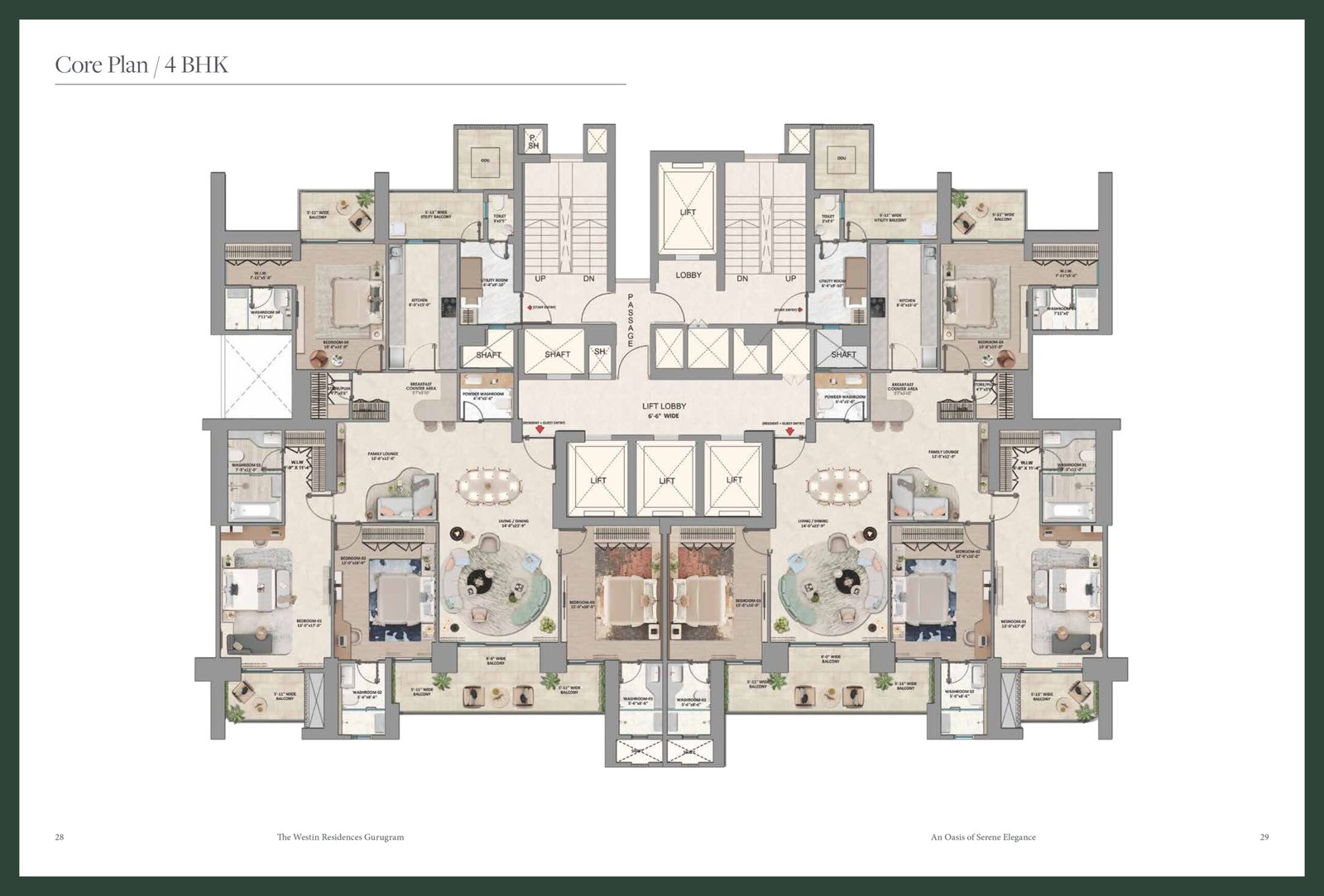 Core Plan / 4 BHK